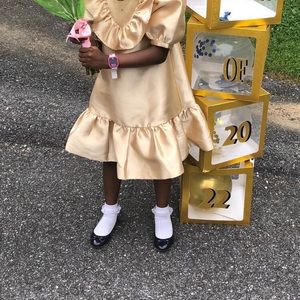 Janie and jack gold dress size 10